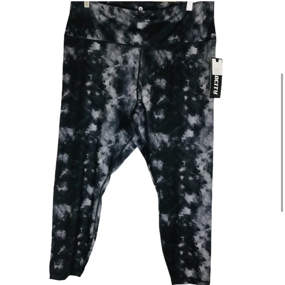 VELOCITY High Rise Tie Dye Leggings 3X - Picture 3 of 9